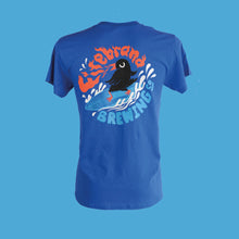 Load image into Gallery viewer, Firebrand Blue Surfing Bird T-Shirt
